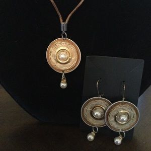 Nespresso pod handcrafted earrings & necklace set